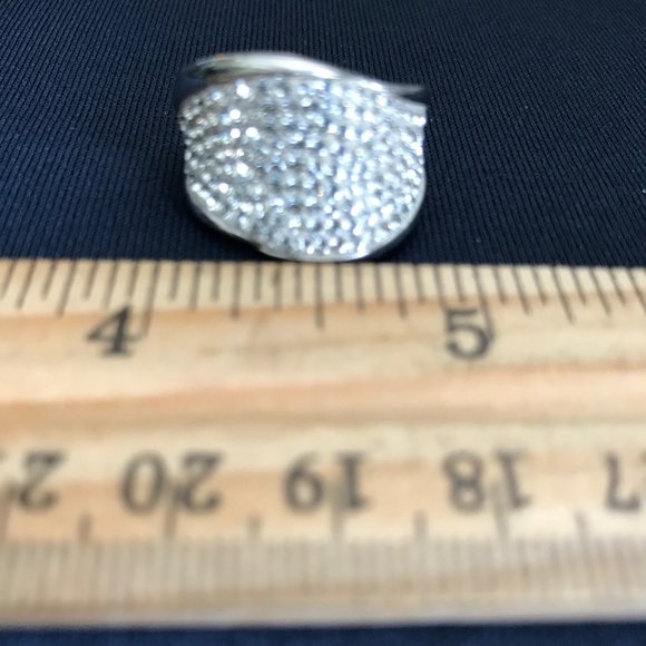 Sterling Pave Crystal Ring - Picture 3 of 6